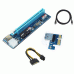 PCIE Riser Card Blue 60cm USB 3.0 PCI-E Express 1x To 16x Extender Riser Card SATA 4PIN Power PCIe USB Adapter