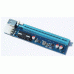 PCIE Riser Card Blue 60cm USB 3.0 PCI-E Express 1x To 16x Extender Riser Card SATA 4PIN Power PCIe USB Adapter