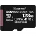 Kingston 128GB microSDHC Canvas Select Plus 100MB/s Read A1 Class10 UHS-I Memory Card with Adapter Kingston 128GB microSDHC Canvas Select Plus 100MB/s Read A1 Class10 UHS-I Memory Card with Adapter