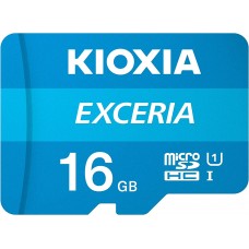  KIOXIA 16GB EXCERIA microSD Memory Card U1 Class 10 100MB/s Max Read Speed, Full HD Video Recording