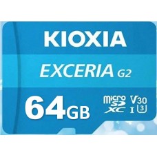 KIOXIA 64GB microSD EXCERIA G2 U1 R100 W50/讀寫速度⾼達 100/50 MB/s