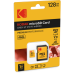 Kodak 128GB UHS-I U3 V30 A1 MicroSDXC Card with Adapter Kodak 128GB UHS-I U3 V30 A1 MicroSDXC Card with Adapter