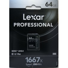 Lexar 64GB Professional 1677x 250MB/s SDHC UHS-II Memory Card