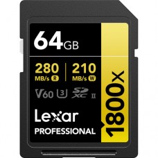 Lexar® 256GB Professional 1800x SDXC™ UHS-II Card  (GOLD Series)