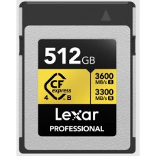 Lexar®  512GB Professional GOLD CFexpress™ 4.0 Type B Card