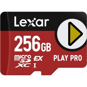 Lexar 256GB Play PRO microSD Express Card, UHS-I, C10, V30, Full-HD, 4K Video