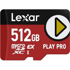 Lexar 512GB Play PRO microSD Express Card, UHS-I, C10, V30, Full-HD, 4K Video