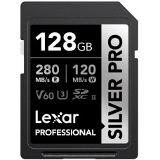 Lexar® Professional SILVER PRO 128GB UHS-II U3 V60  SDXC™ Card