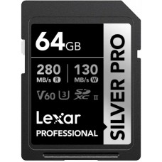 Lexar® Professional SILVER PRO 64GB UHS-II U3 V60  SDXC™ Card