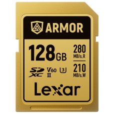 Lexar Professional ARMOR GOLD 128GB UHS-II V60 SDXC Memory Card