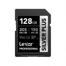 Lexar® Professional  128GB SILVER PLUS SDXC™ UHS-I Card