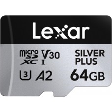 Lexar® Professional SILVER PLUS 64GB microSDXC™ UHS-I Card Lexar® Professional SILVER PLUS 64GB microSDXC™ UHS-I Card
