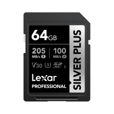 Lexar® Professional  64GB SILVER PLUS SDXC™ UHS-I Card