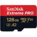 SanDisk Extreme Pro microSDXC Card U3 V30 A2 128GB + Adapter