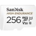 SanDisk High Endurance MicroSDXC 256GB Class10 V30 (100MB/s) Memory Card