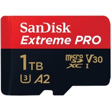 SanDisk Extreme Pro microSDXC Card U3 V30 A2 1TB + Adapter