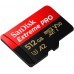 SanDisk Extreme Pro microSDXC Card U3 V30 A2 512GB + Adapter