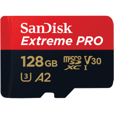 SanDisk Extreme Pro microSDXC Card U3 V30 A2 128GB + Adapter