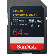 SanDisk Extreme Pro UHS-II SDXC 64GB (300MB/s) Class 10 V90 Memory Card