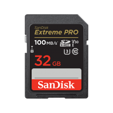 SanDisk Extreme Pro UHS-I SDHC 32GB Class 10 V30 (100MB/s) Memory Card
