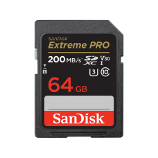 SanDisk Extreme Pro UHS-I SDXC 64GB Class 10 V30 (200MB/s) Memory Card