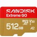 SANDISK Extreme GO 512GB microSDHC U3 A2 UHS-I V30 4K 記憶卡