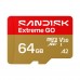 SANDISK Extreme GO 64G microSDHC U3 A2 UHS-I V30 4K 記憶卡 SANDISK Extreme GO 64G microSDHC U3 A2 UHS-I V30 4K 記憶卡