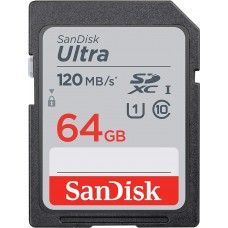 SanDisk 64GB Ultra SDHC 120M+B/s UHS-I Memory Card
