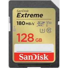 SanDisk Extreme UHS-I SDXC 128GB Class 10 V30 (180MB/s) Memory Card