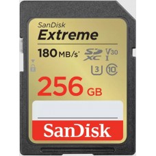 SanDisk Extreme UHS-I SDXC 256GB Class10 V30 (180MB/s) Memory Card