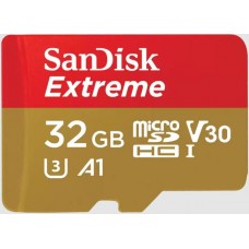 SanDisk Extreme UHS-I MicroSDHC 32GB Class10 V30 (100MB/s) Memory Card