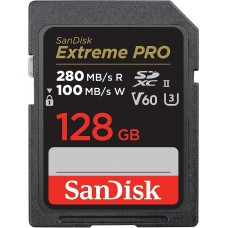 SanDisk Extreme Pro UHS-II SDXC 128GB (280MB/s) Class 10 V60 Memory Card