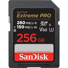 SanDisk Extreme Pro UHS-II SDXC 256GB (280MB/s) Class 10 V60 Memory Card
