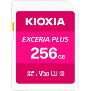 KIOXIA 256GB EXCERIA PLUS U3 4K Video R98W65 V30 4K SD Card
