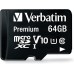 Verbatim 64GB Premium MicroSDXC Memory Card with Adapter