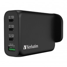 Verbatim 4 Port 130W PD 3.0 & QC 3.0 GaN USB Charger