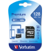 Verbatim 128GB Premium MicroSDXC Memory Card with Adapter