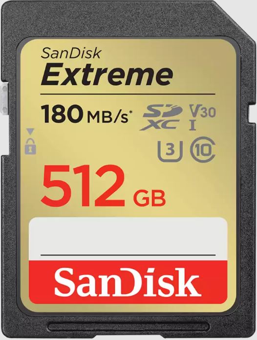 SanDisk Extreme 512GB SDXC UHS-I Card